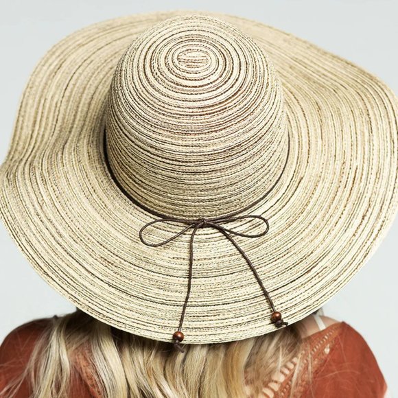 Beige Brown Swirl Stripe Sun Hat main image 5